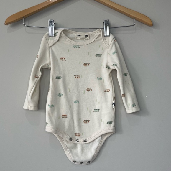 Rabbit + Bear by Emily and Oliver organic cotton overall set size 6-9 month - Picture 7 of 10